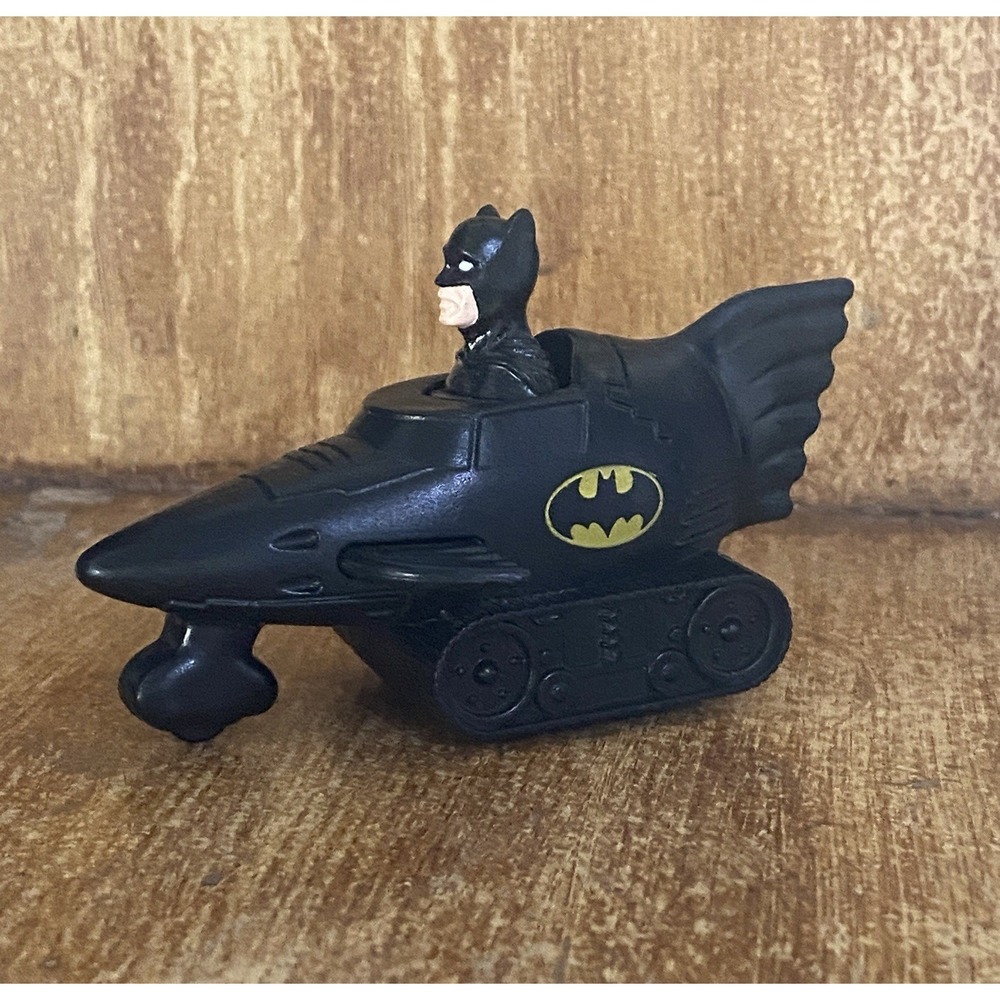 1991 Batman Returns x McDonald's x DC Press & Go Batmobile - Friction Toy Car